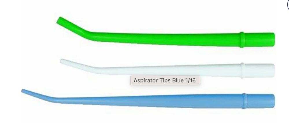 13-  Surgical suctions Aspirator Tips Blue.